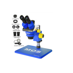 MCN Microscopio Digital MOS300 Mecánico Trinocular Estéreo Cámara de Microscopio Electrónico Puerto USB 1:7.5 Ampliación 6X-45X - Product Image 1