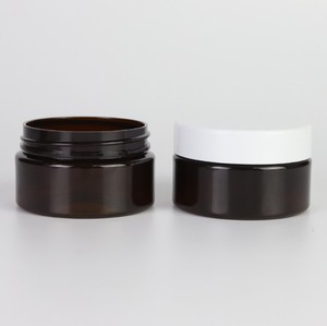 50ml 1.75 oz clear PET plastic single wall jar with 56-400 neck finish