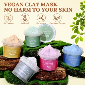 Private Label Beauty SPA Amazonian <strong>White</strong> <strong>Clay</strong> Matcha Blue Grape Rose Turmeric <strong>Clay</strong> Mask for Face - Product Image 6