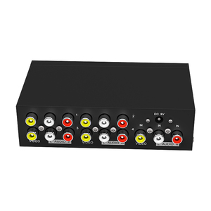 Divisor RCA 1 en 4 salidas, divisor AV 1x4 1 ordenador 4 Monitor + adaptador de corriente divisor RCA - Product Image 1
