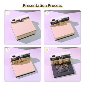 LEDライト付き3Dメモパッドルーズリーフスティッキーノーツブロックノートパッドルーブルモデリングデザイン付き - Product Image 5