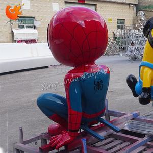 ประติมากรรมไฟเบอร์กลาสรูปแมงมุมการ์ตูนเครื่องประดับเช็คอินในสวนสนุกการตกแต่งธีมภาพยนตร์ห้างสรรพสินค้า - Product Image 3