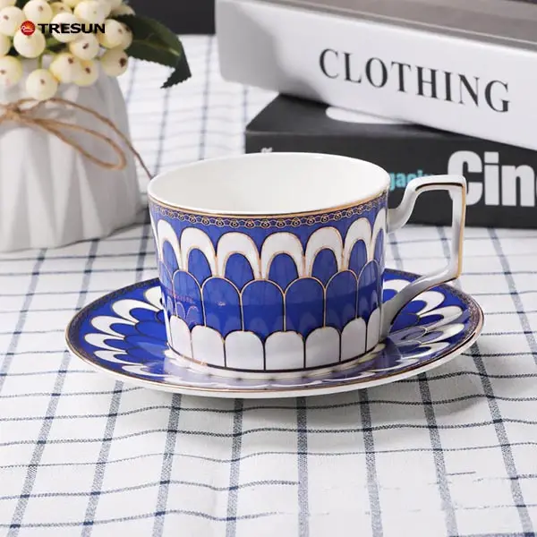 Casamento presente conjunto luxo café melhor drinkingware árabe turco leite chinês chá china café xícara e pires conjunto