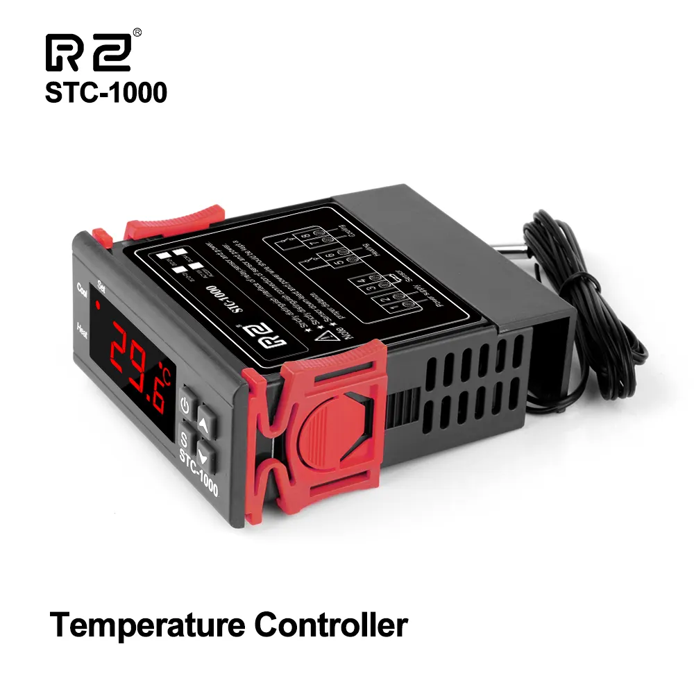 Termostato digital termorregulador led, controlador de temperatura, termostato para relé de incubadora, 10a, resfriamento aquecimento STC-1000 12v 24v 72v 220v