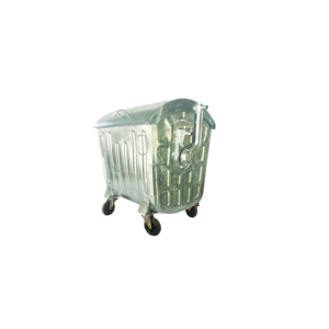 Cubo de basura grande de metal para exteriores de 1100L/660L, práctico contenedor de almacenamiento de HDPE con estructura integrada, capacidad de 240L - Product Image 2