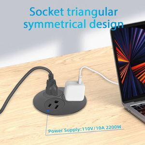 ガルバニックプロセス80mm埋め込み式デスクトッププラグおよびソケットを備えた新製品電源ソケット内蔵デスクトップ充電器ソケット - Product Image 3