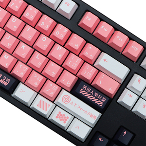 EVA-08 129键键帽定制PBT樱桃轮廓染料升华键帽粉色适用于Gateron Kailh Cherry MX开关键盘 - Product Image 3