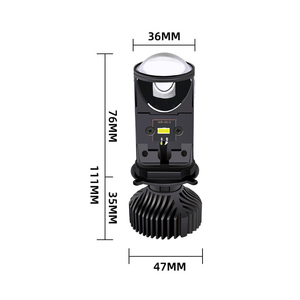 Left Hand Drive 70W 5500K <strong>LED</strong> H4 Headlamp Retrofit High Low Light H4 9003 <strong>LED</strong> Mini Bi-<strong>LED</strong> Projector Headlight Len for Motorcycle - Product Image 2