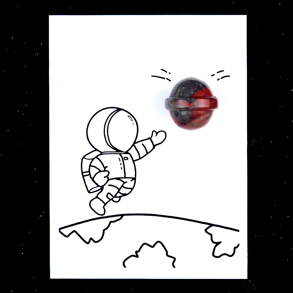African blood stone - 20mm planet card