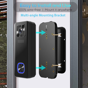 Alexa Sistema de seguridad al aire libre a prueba de agua Inalámbrico Visión nocturna Timbre Anillo Intercomunicador Video inteligente Timbre Cámara - Product Image 4