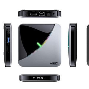 4K解像度、高解像度ビデオ、WiFi接続をサポートする2025年の高品質A95XクアッドコアTVボックス - Product Image 2