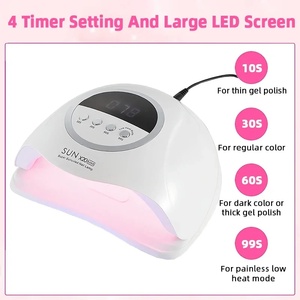 Máquina secadora de uñas eléctrica SUN X20 MAX, 72LED/luces UV, equipo de Sensor automático con temporizador para secar esmalte de Gel, lámparas UV - Product Image 2