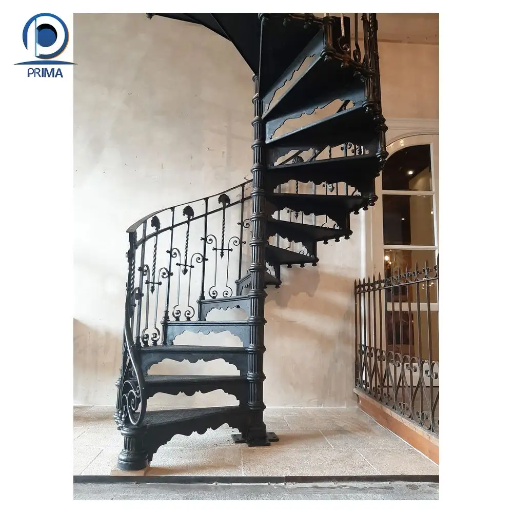 Escaliers ronds Optima avec marches à carreaux Installation facile escalier en colimaçon pour terrasse extérieure