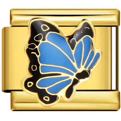 2541-papillon violet noir tout or