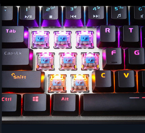 OEM Factory Full Size RGB LED Mechanical Gaming <strong>Keyboard</strong> USB Wired Rainbow Metal Plate Mechanical Gaming <strong>Keyboard</strong> <strong>for</strong> <strong>Computer</strong> - Product Image 3