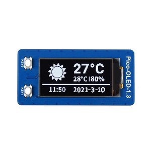 Aismartlink ahududu Pi Pico ekran modülü 1.3 inç OLED ekran modülü genişletme kartı SH1107 çip I2C arayüzü