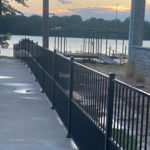 Steel Guardrail Community Iron Fence <strong>Net</strong> Outdoor Protection Barrier with Metal Frame Security Fence Post Caps for Farm Yard <strong>Use</strong>