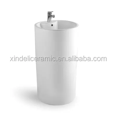 Évier rond blanc, pour salle de bain, vaisselle sanitaire, design italien