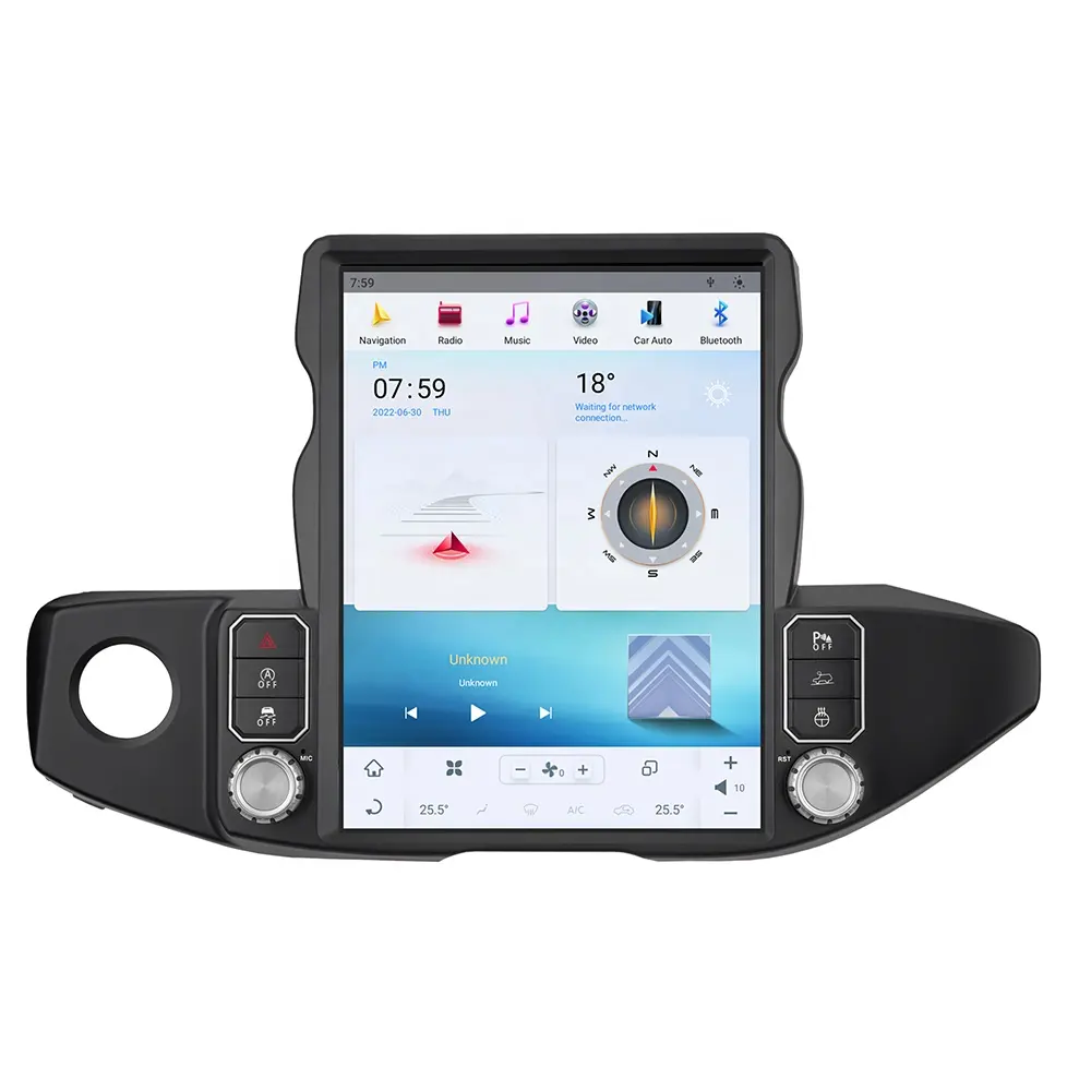 13 "Auto GPS Navigation für Jeep Wrangler 2018-2021 Android mit Bluetooth Multimedia Player Stereo Radio Head Unit WIFI CarPlay