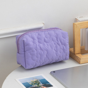 לוגו מותאם אישית איפור כיס quilt נסיעות travetry תיק מארגן כיס נסיעות תיק קוסמטי פרחוני השרוטים