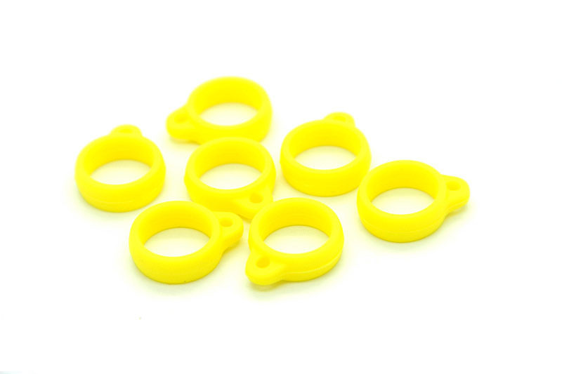 Llavero colgante anilla-amarillo simple