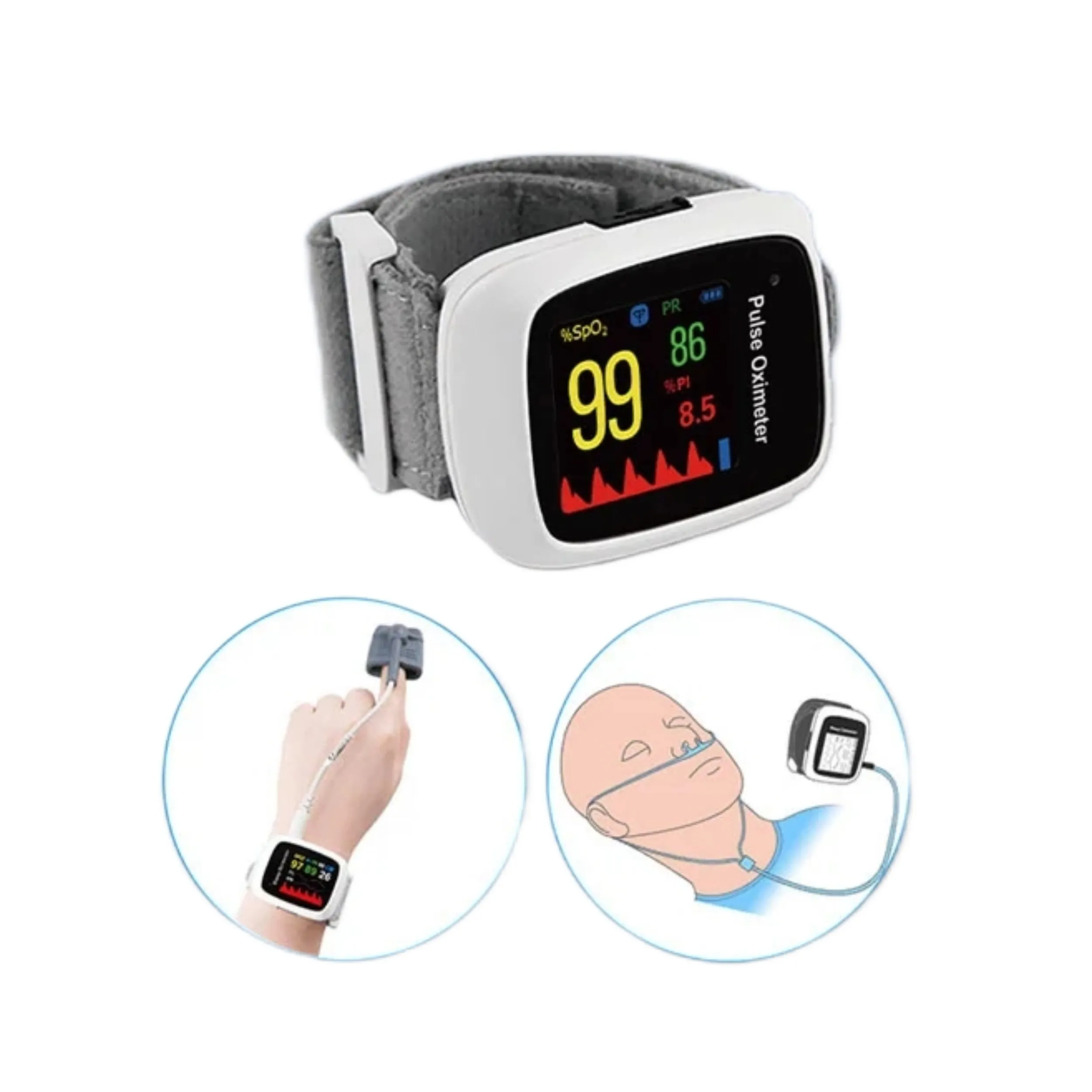 Neues Produkt Schlafapnoe-Screener Wearable Digital Wrist Pulse Oxi Meter