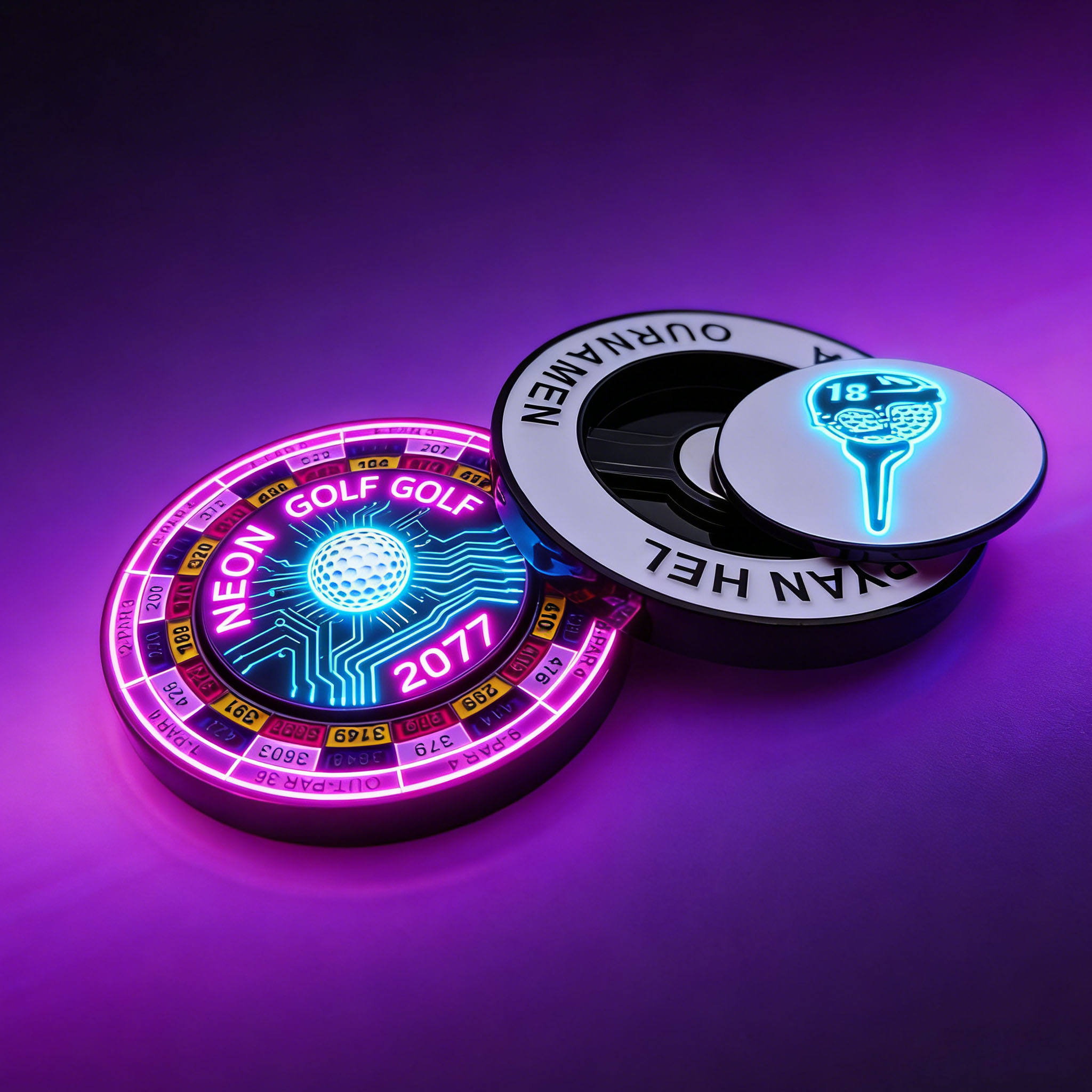 Jetons de poker sur le thème du golf