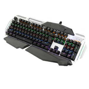 2024Hot Selling RGB Teclado de reposamuñecas retroiluminado Impermeable Negro PC de escritorio con USB para oficina Laptop Teclados árabes - Product Image 1