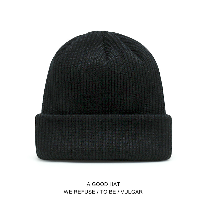 Bonnet tricoté noir