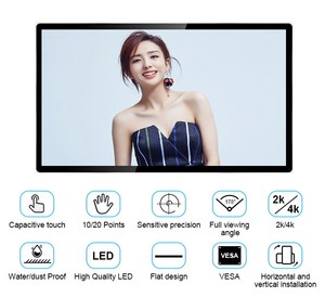 Usb 55 Inch Wall Mount Capacitive Touch Screen <strong>Display</strong> Aluminum Frame <strong>Lcd</strong> <strong>Panel</strong> 55&quot; Monitor - Product Image 2