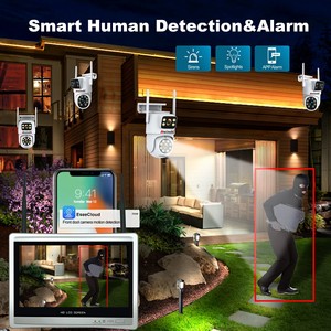 Sistema de cámara de seguridad inalámbrica 4MP H.265 + Kit de cámara de visión nocturna a todo color 4CH Wifi con pantalla IP66 a prueba de agua - Product Image 5