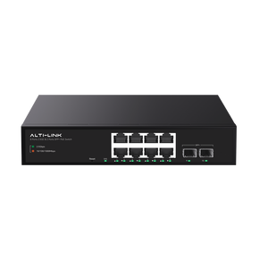 Scalable 8-Port 10G Uplink Managed Layer 2 Ethernet Switch with VLAN &amp; QoS Storable Fiber Optic Module Stackable Module