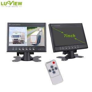 Kunden spezifischer Dünnbildschirm-IPS 7-Zoll-Automonitor LKW 2 HD-Video eingang Fahrzeug monitor mit Fernbedienung - Product Image 1