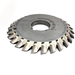 Çelik demir kanal açma için açılı ve R ark şekilli kesme kenarları ile 150mm karbür uçlu üç taraflı freze kesicisi - Product Image 1