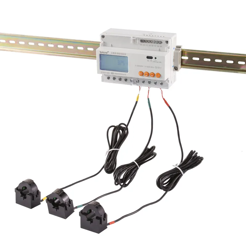 Acrel medidor eléctrico montado en Riel Din trifásico tipo CT externo con función de exportación cero para sistema fotovoltaico