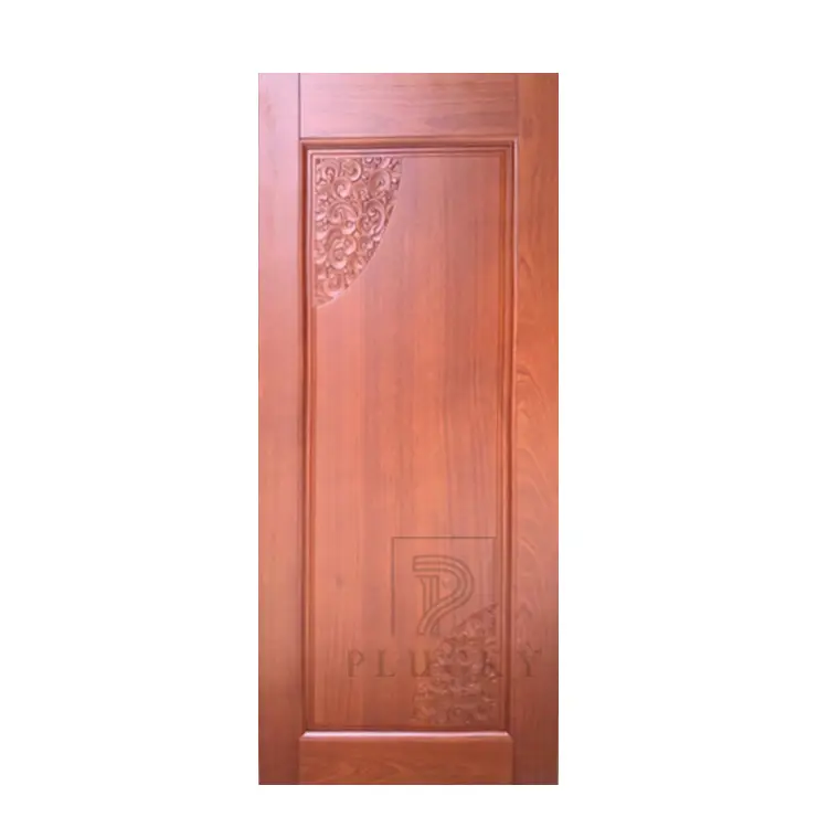 Porta interior de madeira maciça de design de painel de madeira de nogueira interior de bom preço