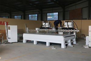Máquina de enrutador CNC de metal de madera multihusillo 3D multifunción Jinan Powertech con rotativo - Product Image 2