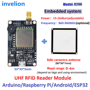 Invelion RFID Reader Module for Access Control with Ceramic Antenna - <strong>Arduino</strong>/RPi Compatible + Free Android SDK