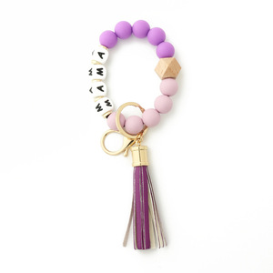 2025 Novas Mulheres Silicone Bead Compass Keychain Pulseira Estilo Simples PU Metal PVC Plástico Jóias com Luz Característica Presente
