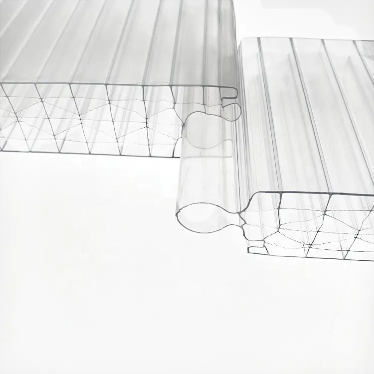 8mm -30mm light weight transparent corrugated roof 4x8 U-lock plastic polycarbonate sheet price For skylight