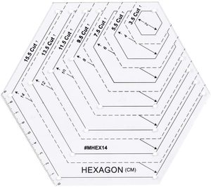 Thước Chần Bằng Nhựa Acrylic Bộ Dụng Cụ May Vá Thủ Công Thước Hình Thang Hình Kim Cương Hình Lục Giác Hình Tam Giác 45 Độ 60 Độ - Product Image 2