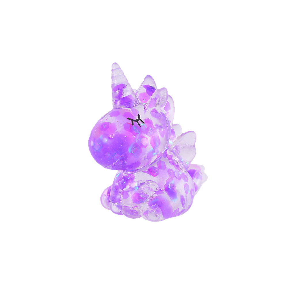 Poney ange à paillettes Maltose TPR 10*7.5*4cm (violet)