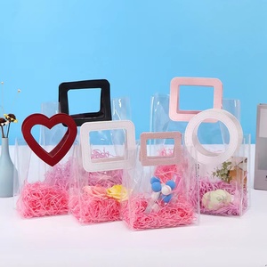 定制低最小起订量透明标志印花小不同手柄形状透明pvc袋 - Product Image 1