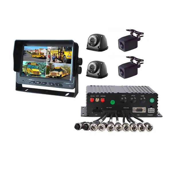 High Quality 4 channel/8ch 1080P hdd ssd 3g 4g mobile dvr camera system with GPS Wifi RJ45 ADAS APC optional