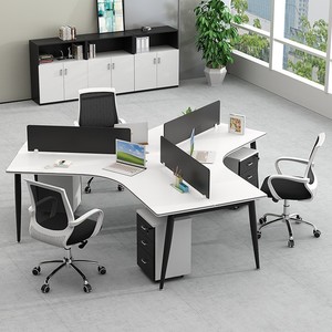 Mesa de oficina ejecutiva de madera de acero modular moderna, organizador de oficina, cubículo, ordenador, estación de trabajo, escritorio modular - Product Image 1