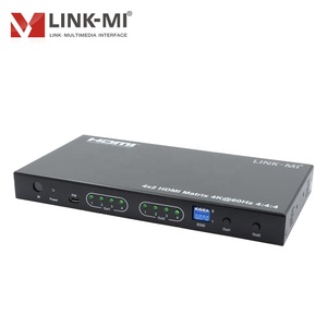 4x2 Matrix 4 HDMI in 2 HDMI-Ausgang 4 K60Hz YUV4:4:4 HDCP 2.2/HDCP 1.4 Panel-Taste und IR-Fernbedienung 18 Gbit/s