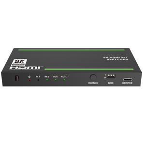 8K <strong>HDMI</strong> 2x1 Switcher Advanced EDID Management and Audio De-embedding Function for Big Screen - Product Image 2