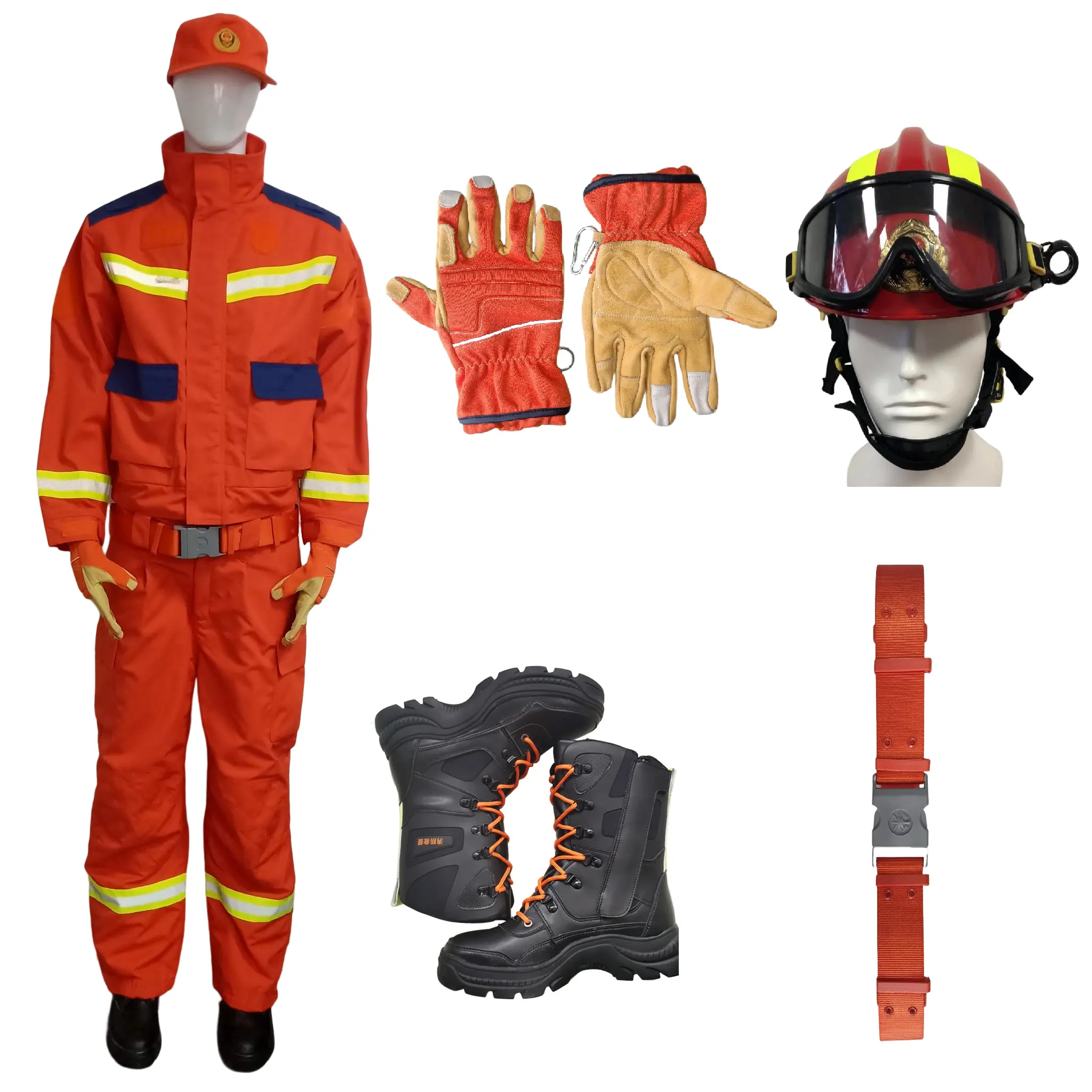 消防士のための5ピースの消防救助服緊急救助スーツ