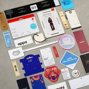 Accesorios de ropa Logotipo personalizado Etiqueta hecha a mano Etiquetas de cadena Etiqueta de ropa de papel personalizada - Product Image 2