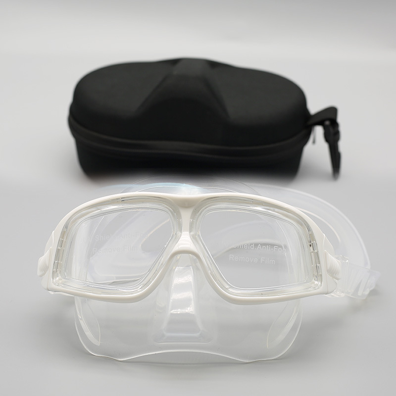 Transparent face mirror with case